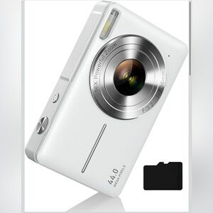 White Digital Camera with 16X Zoom